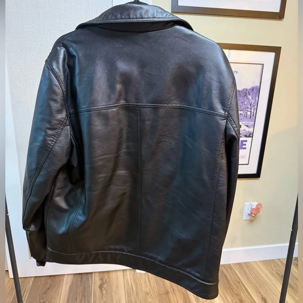 Tommy Hilfiger Black faux Leather Jacket - Picture 5 of 5